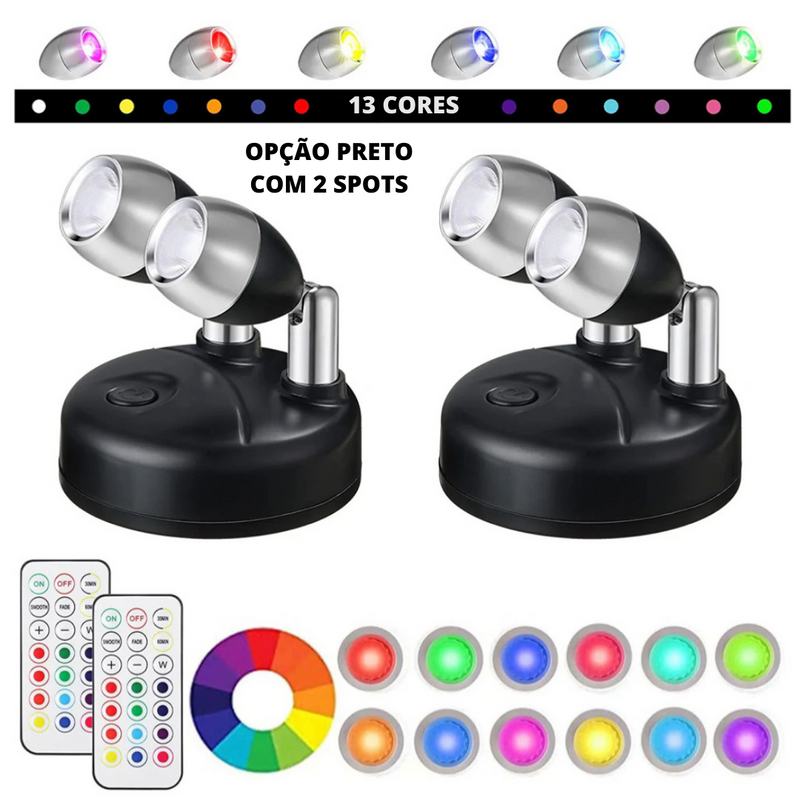 Spot Flexível Led com Controle Remoto Sem Fio