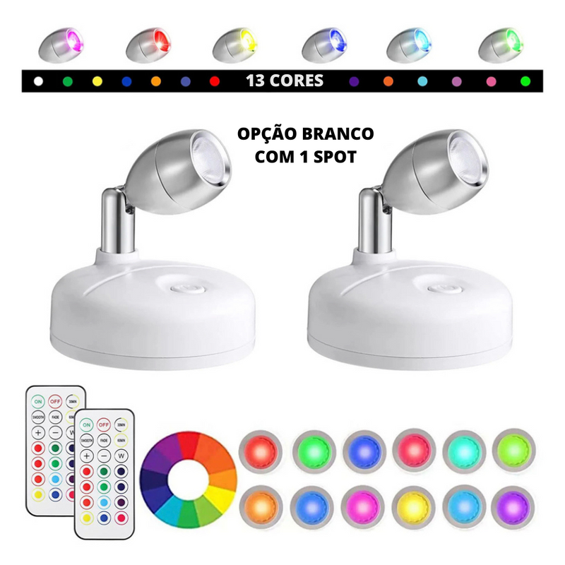 Spot Flexível Led com Controle Remoto Sem Fio