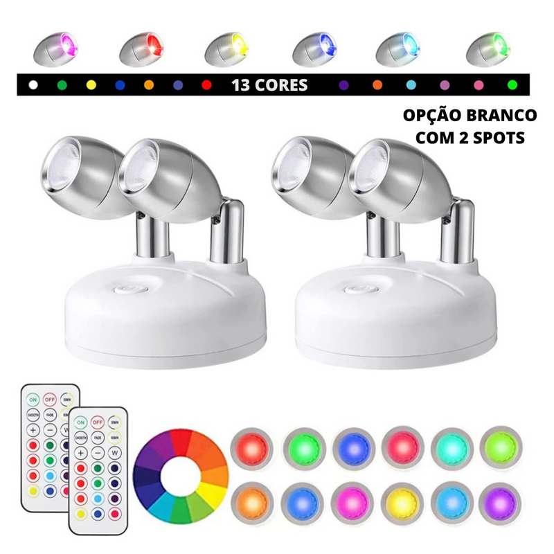 Spot Flexível Led com Controle Remoto Sem Fio